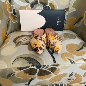Birdies Velvet Floral Mules